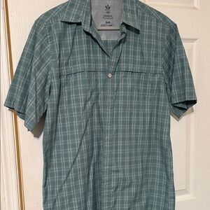 Arrow Men's Green Plaid Short Sleeve Shirt